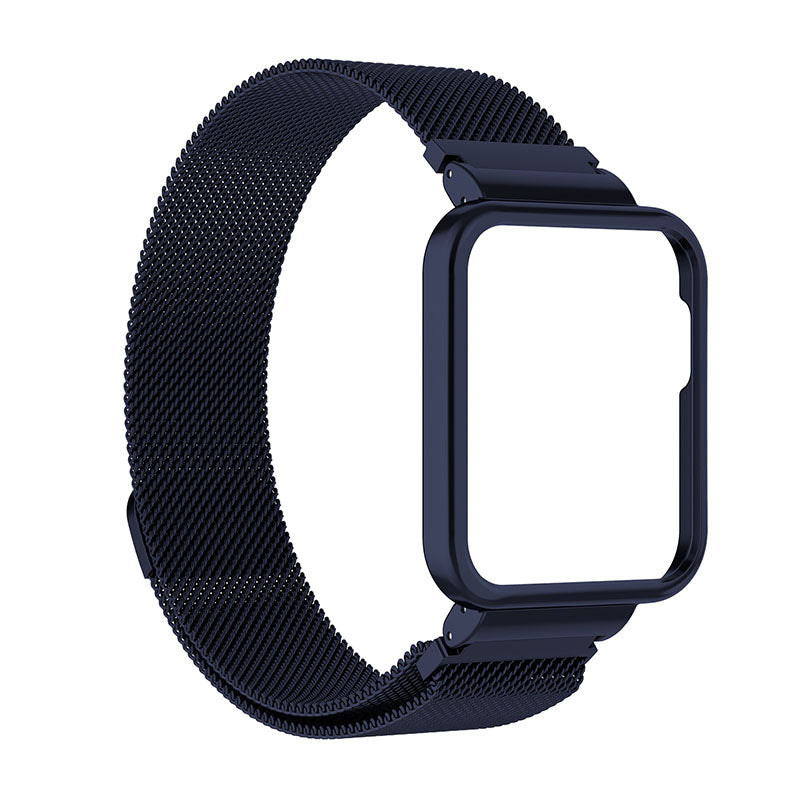 Magnetic Closure Freely-Adjusted Stainless Steel Watchband Wrist Strap + Watch Protector Case for Xiaomi Redmi Watch 2 Magnetic Closure Freely-Adjusted Stainless Steel Watchband Wrist Strap + Watch Protector Case for Xiaomi Redmi Watch 2